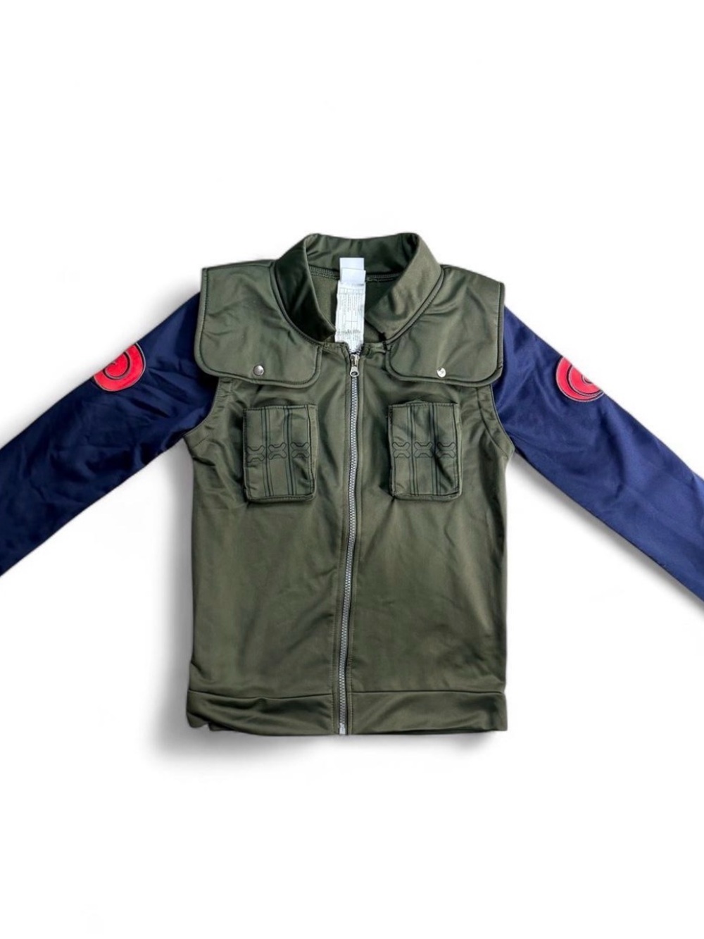 Kids Green & Navy Ninja Vest Costume Jacket